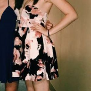 Stra less floral dress